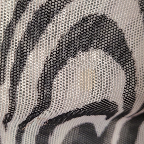 Zebra patterned bathing suit cover up sheer tie pants size M - Picture 5 of 5